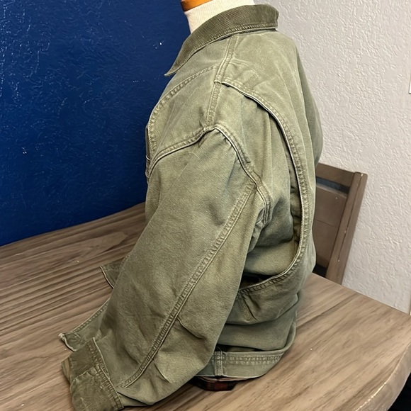 L.L. BEAN CHORE COAT MENS MED/LARGE GREEN - Picture 4 of 17